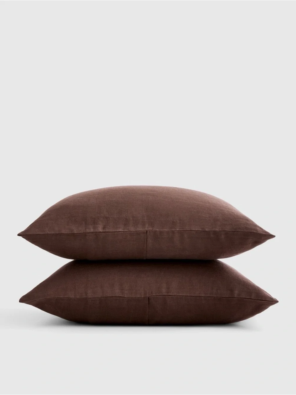 Quince European Linen Sham Set in Espresso- King